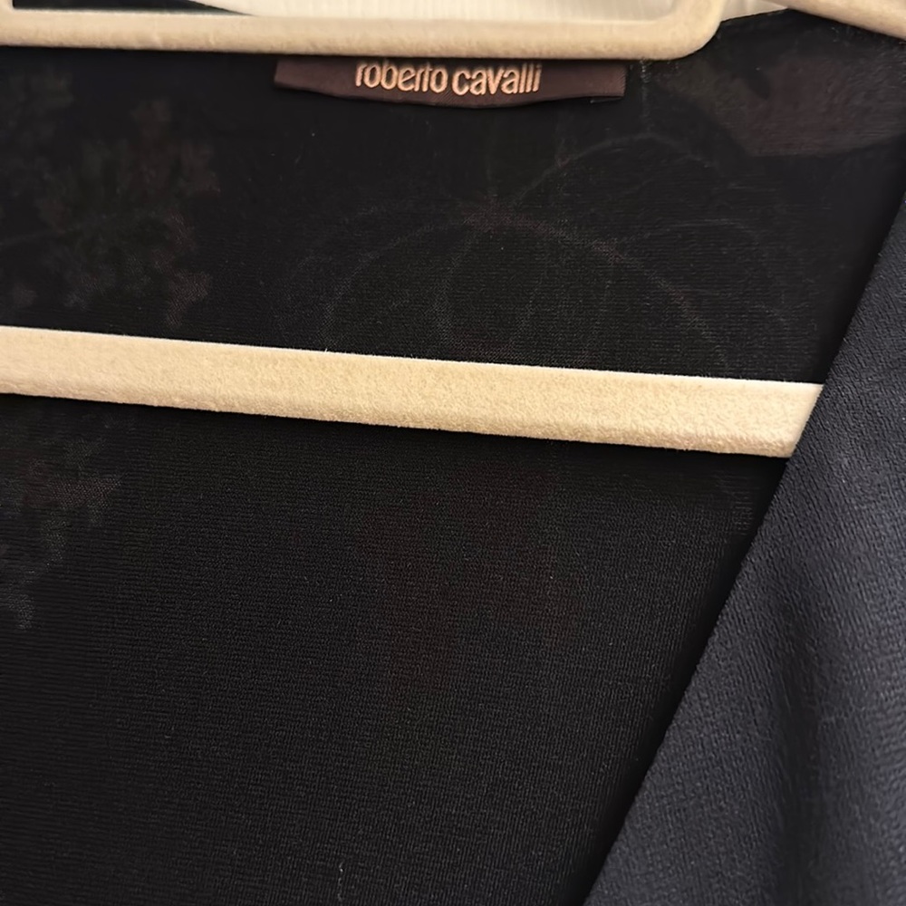 Roberto Cavalli dress. MIDI. Size 44. Deep V neckline. Gently used.